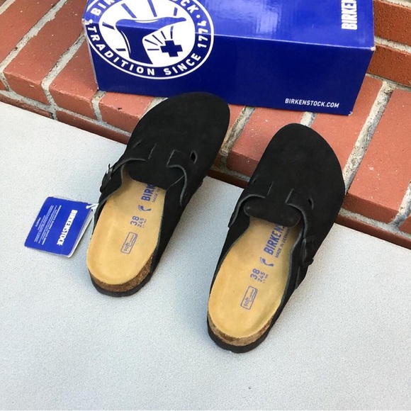 Birkenstock Black Suede Mules - Picture 3 of 7